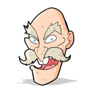 cartoon evil old man face N5