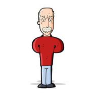 cartoon annoyed balding man N5
