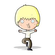 cartoon excited boy N65