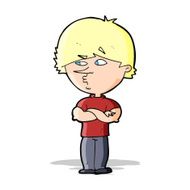 cartoon suspicious man N17