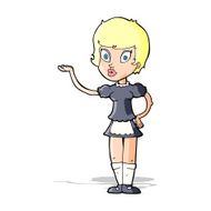 Cartoon Waitress N17