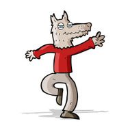 cartoon happy wolf man N4