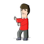 cartoon grumpy man N10