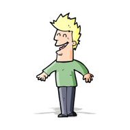 cartoon happy man N191