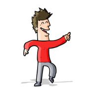 cartoon man pointing and laughing N18