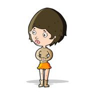 cartoon concerned woman N5