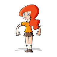 cartoon pretty woman N107