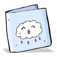 cartoon card with cloud pattern N4