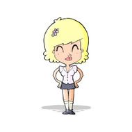 cartoon happy woman N108