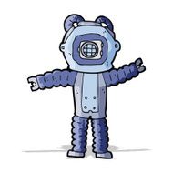 cartoon deep sea diver N11