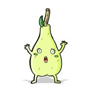 cartoon frightened pear N5