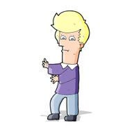 cartoon man gesturing wildly N4