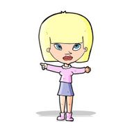 cartoon woman pointing N83