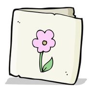 cartoon flower greeting card N4