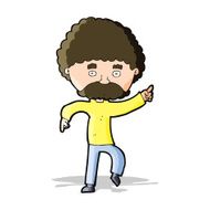 cartoon seventies style man disco dancing N5