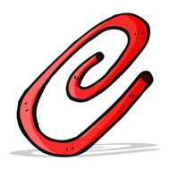 cartoon red paperclip N6