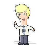 cartoon office man with crazy idea N5