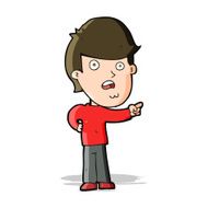 cartoon shocked man pointing N7