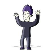 cartoon happy vampire man N13