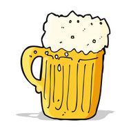 cartoon mug of beer N12