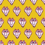 Seamless pattern background of owl