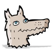 Cartoon Wolf Head N14