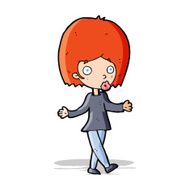 cartoon confused woman N60