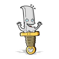 crazy cartoon knife character N4