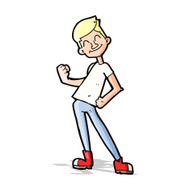 cartoon celebrating man N5