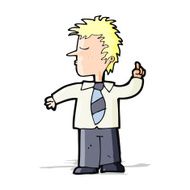 cartoon man making his point N4
