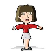 cartoon excited woman N59