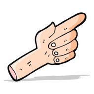 cartoon pointing hand N29