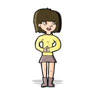 cartoon friendly woman N32