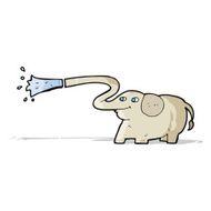 cartoon elephant squirting water N6
