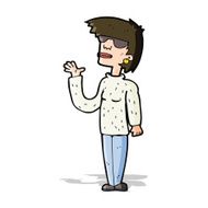 cartoon woman wearing spectacles N19