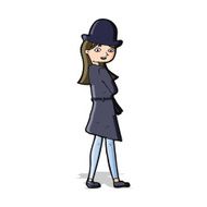 Cartoon Female Spy N20