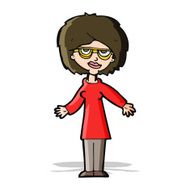 Cartoon Woman Wearing Glasses N11