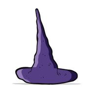 cartoon spooky witch hat N11