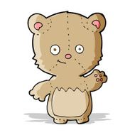 cartoon teddy bear waving N7