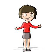 cartoon confused woman N61