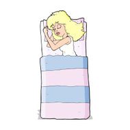 cartoon sleeping woman N4