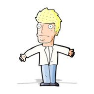cartoon confused man N38