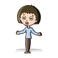 cartoon suspicious woman N8