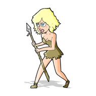 cartoon cave girl N4