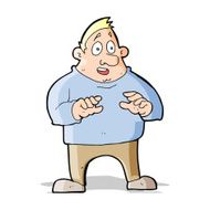 cartoon excited overweight man N5