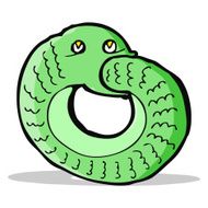 cartoon snake eating own tail N4