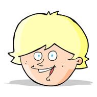 cartoon happy boy face N20