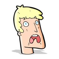 cartoon shocked man N66