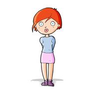cartoon surprised girl N9