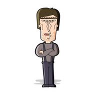 cartoon angry man N50